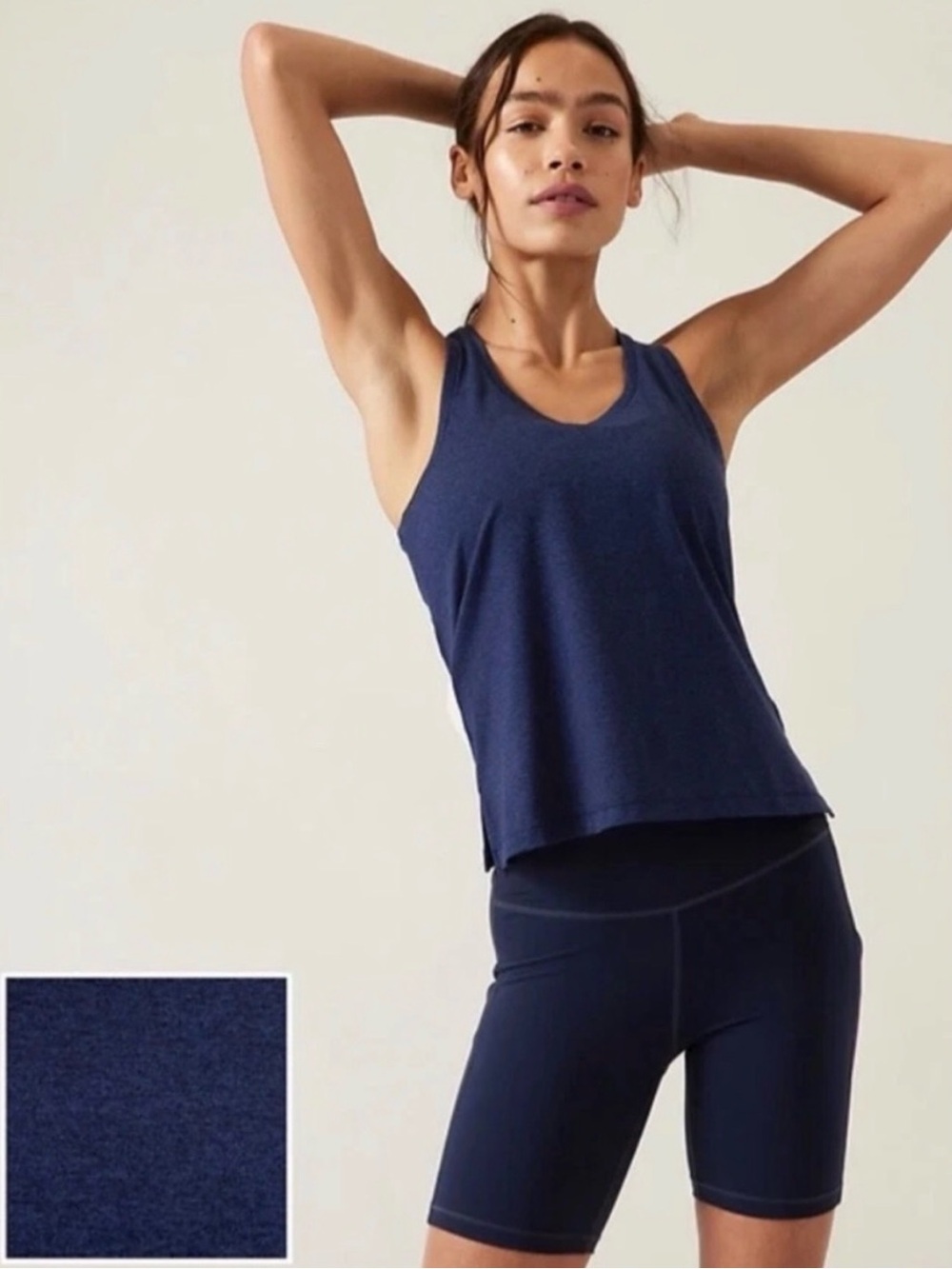 Athleta Uptempo II Tank - Heathered Navy